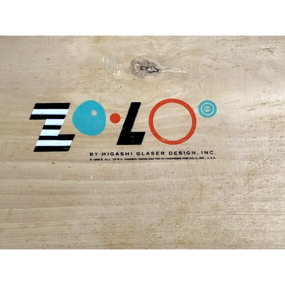 Vintage wood box play set art blocks sculpture Zolo Higashi Glaser 1986 36 piece